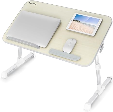 Nearpow Laptop Bed Tray Table, Adjustable Laptop Bed Stand, Portable Standing Table with Foldable Legs, Foldable Lap Tablet Table for Sofa Couch Floor - Medium Size