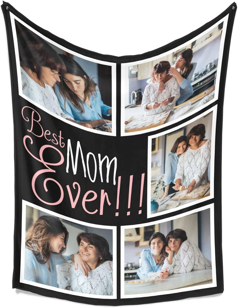 Personalized Gifts for Mom, Custom Blankets with Photos, Personalized Photo Blankets Using My Own Photos, Customized Blankets with Pictures, Personalized Birthday Gifts for Women Men Baby Child