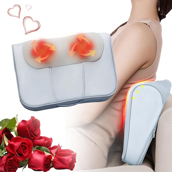 AISZG Valentines Day Gifts for Him/Her/Boyfriend,Neck Massager,Back Massager with Heat,Shoulder Deep Tissue Massager,3D Deep Kneading Massage Pillow,Mens Valentines Gifts