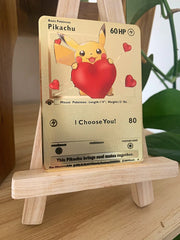 Gold Metal Anniversary Display Card High Quality with Sleeve- I Choose you! Valentine's Day Gift for Him or Her Couples.