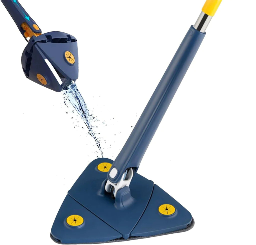 360° Rotatable Adjustable Cleaning Mop Triangle Lazy Mop Multifunctional Wet Dry