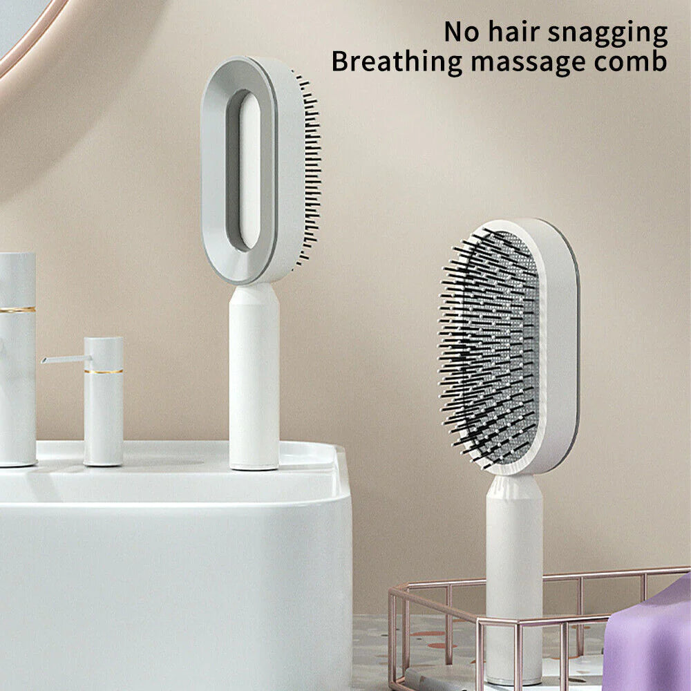 Self Cleaning Hair Brush 3D Air Cushion Massager Brushes Airbag Comb For Women